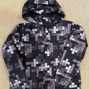 The North Face Kids' Black and Gray Rain Jacket size 10/12